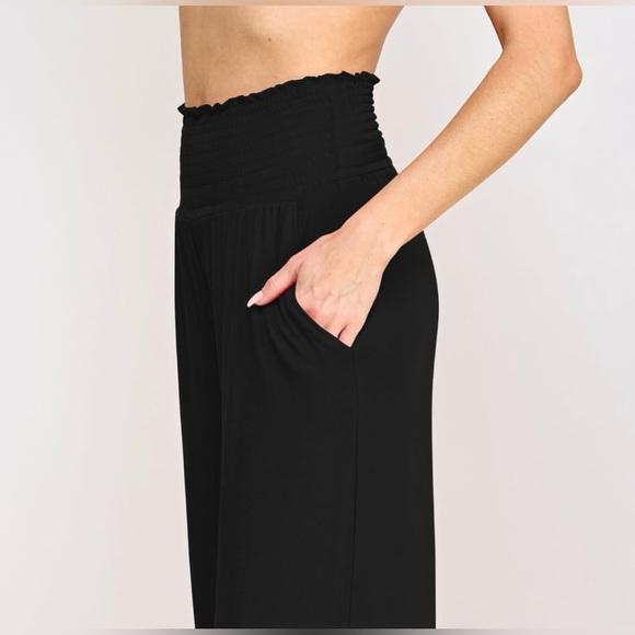 Palazzo Pants Casual Wide Leg Long Lounge Pant Trousers with Pocket - Picture 6 of 7